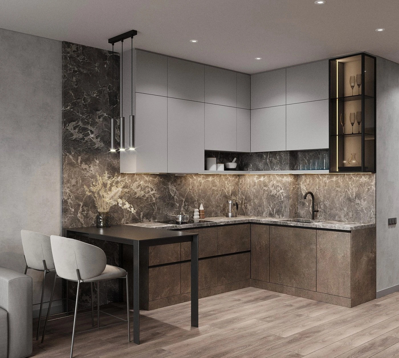 blog image A completed modern-style apartment interior in the Greenville residential complex